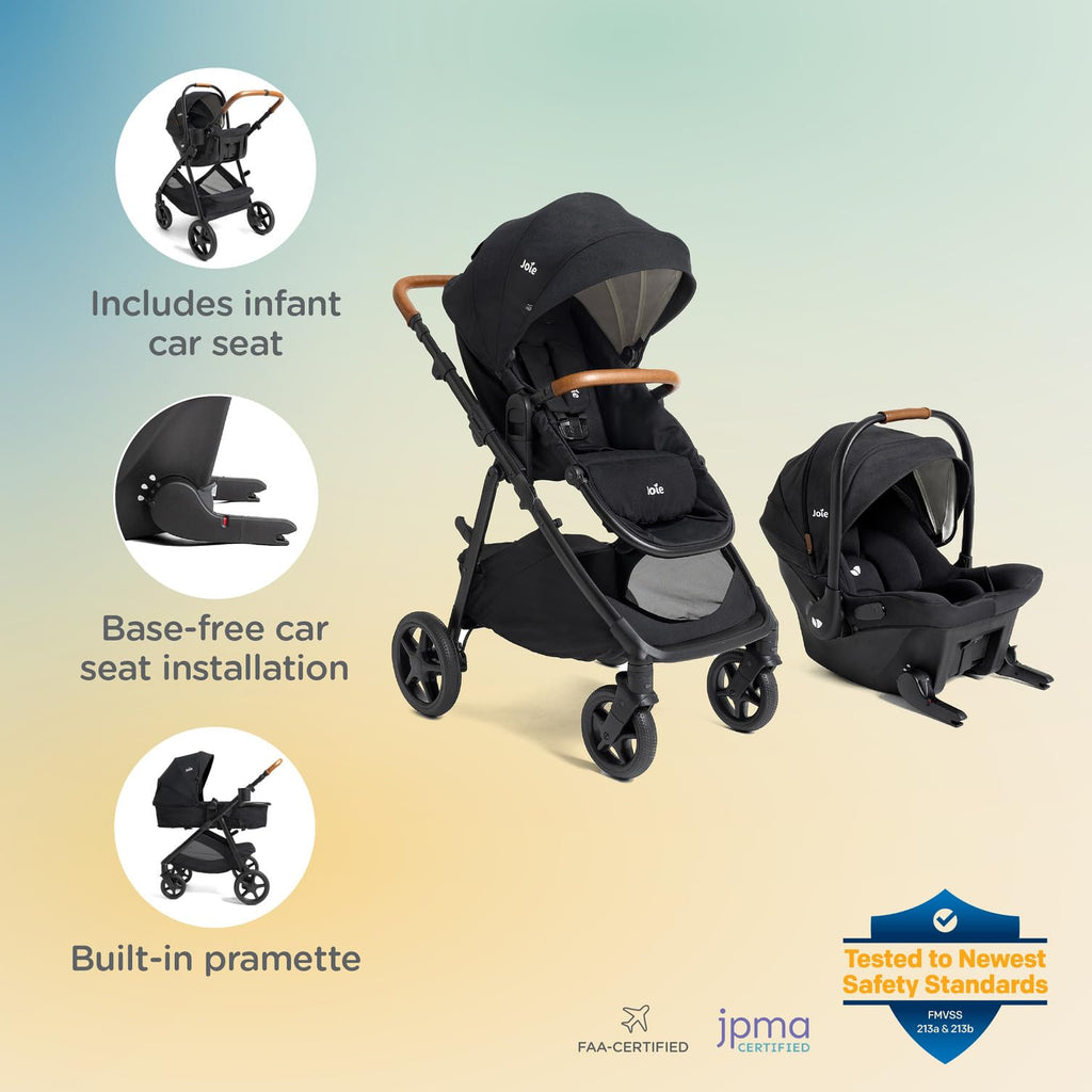 Joie Ginger Pramette Stroller & Mint Latch Infant Car Seat Travel System
