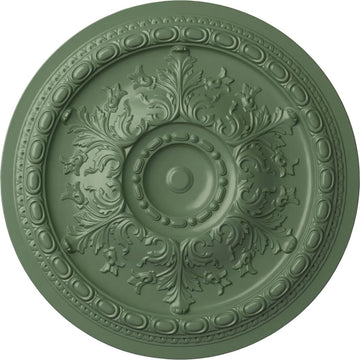 38 3/8"OD x 2 7/8"P Oslo Ceiling Medallion (Fits Canopies up to 7 5/8"), Hand-Painted Athenian Green