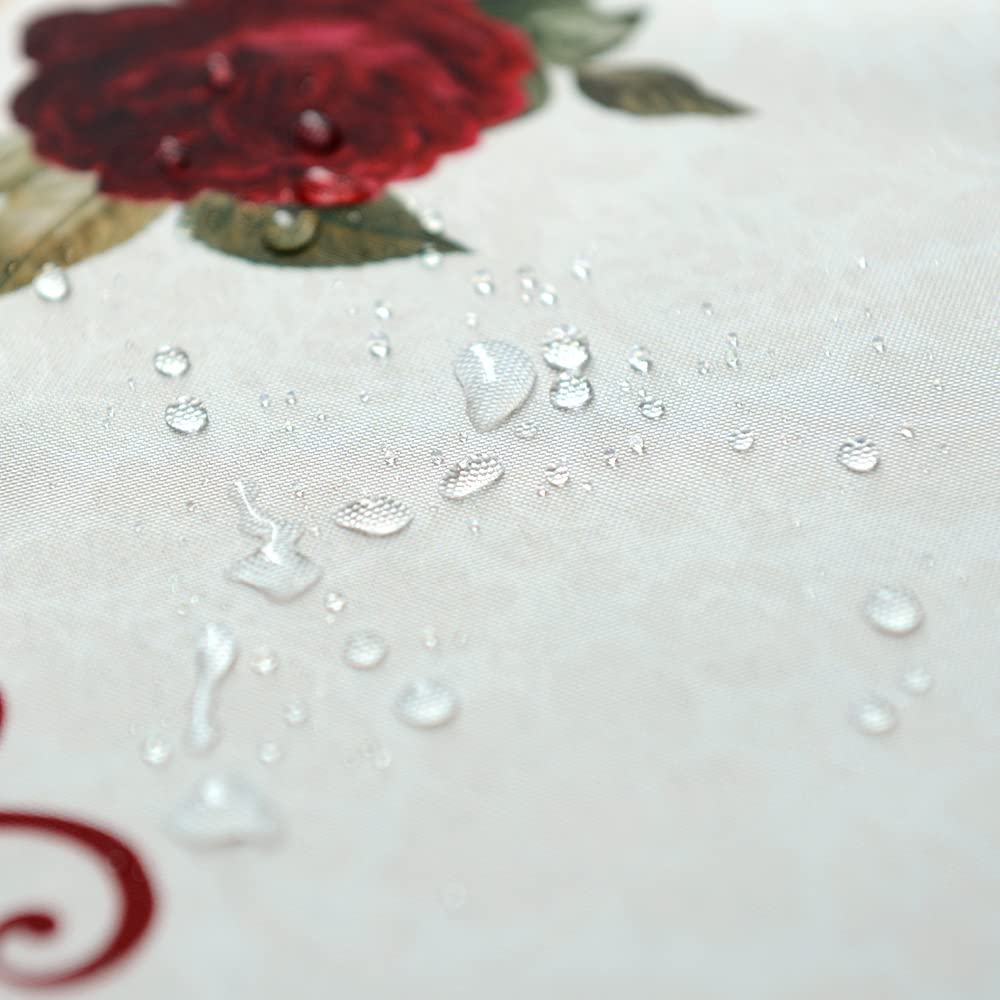 Table Cloth Rectangular 60x84 Inch Burgundy Retro Rose Luxury Lace