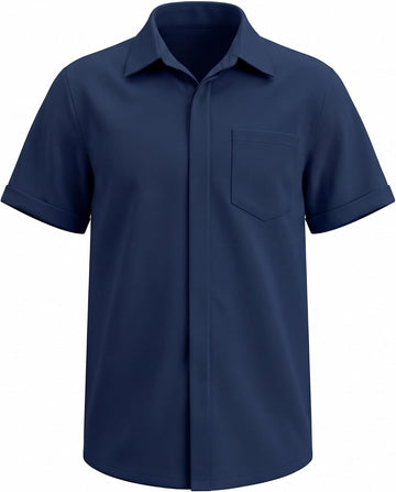 Boys Short Sleeve Dress Shirts Solid Button Down Shirts