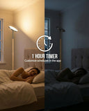 Wood Torchiere Floor Lamp, Super Bright Stepless Dimmable LED Uplight Standing Lamp with Remote Adjustable Color