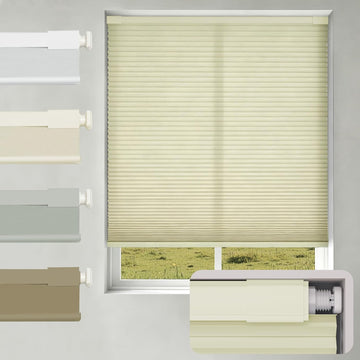 No Drill No Tools Blackout Cellular Shades,Cordless Blinds Windows,Room Darkening Window Shades Honeycomb