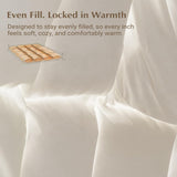 Feather Down Fiber Comforters King Fluffy All Season Duvet Insert Soft Breathable Bedding Comforter 