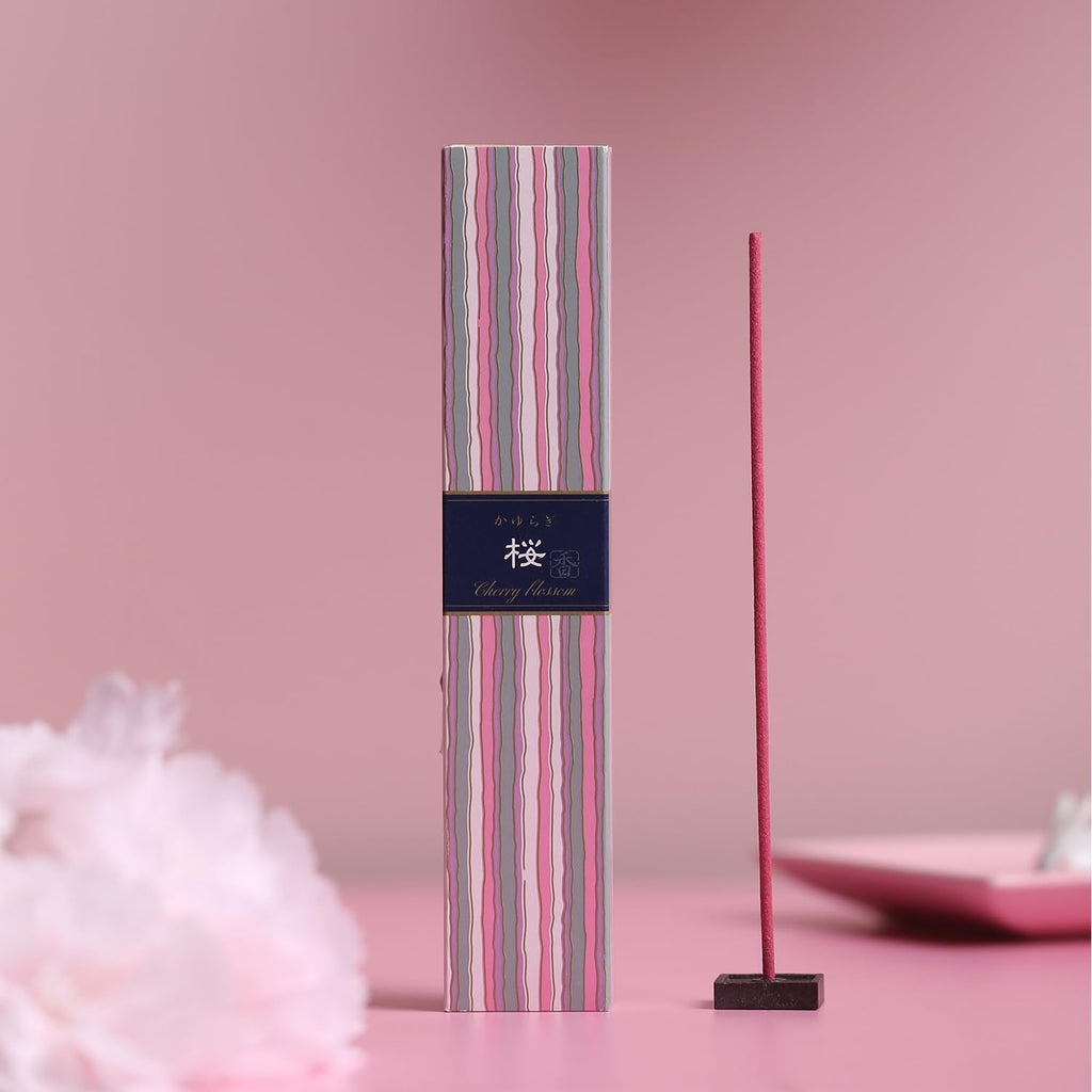 Kayuragi Incense Sticks - Cherry Blossom, Japanese Quality Incense - Set of 40