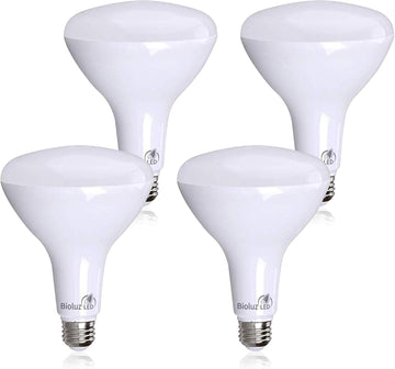 4 Pack Brightest BR40 LED Light Bulb - 90 CRI Instant ON Warm White 2700K Light Bulbs 16W 1400 Lumen Indoor & Outdoor