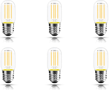 2.5 in E17 Intermediate Base LED Filament Bulb 360 Lumens, 2700K Soft White Dimmable Appliance Bulb AC 120V, ETL