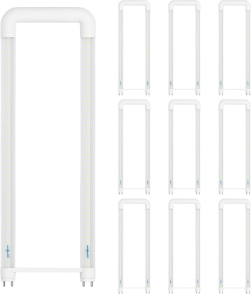 T8 U Bend Shape LED Tube Light 20W ETL Listed 2x2FT 6000k 10 Pack