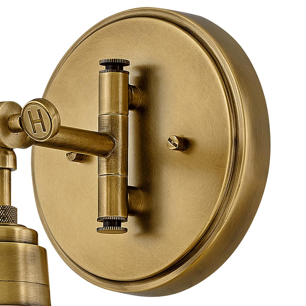 Arti Medium Short Swing Arm Single Light Sconce, Heritage Brass