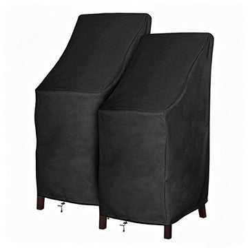Outdoor Chair Covers, High Back Waterproof, Heavy Duty Patio Furniture Covers, Stackable Outdoor Bar Stool Covers