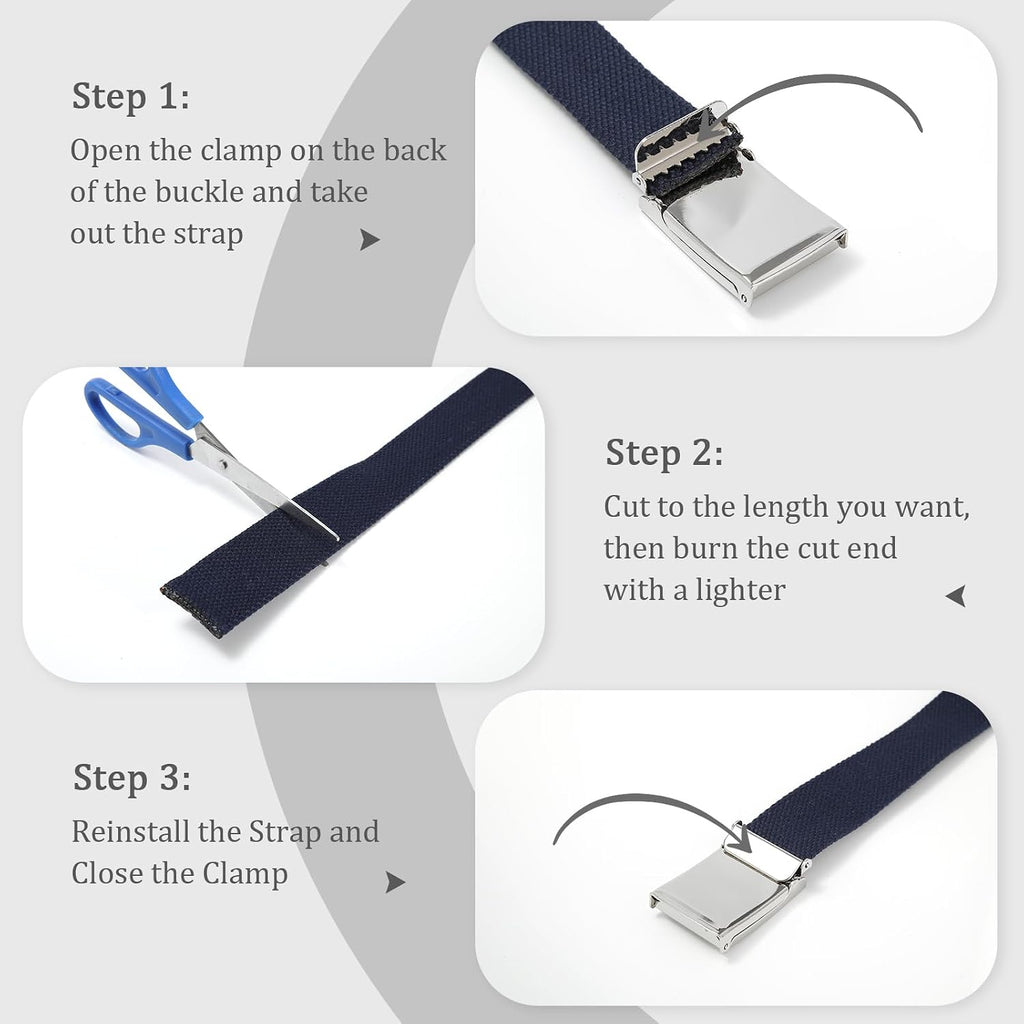 Boys Canvas Golf Belts - Adjustable Web Youth Belt for Kids