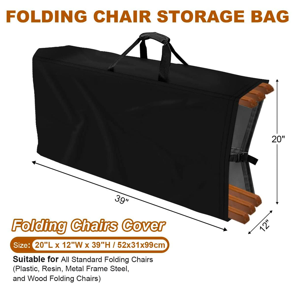 Folding Chair Storage Bag for Plastic, Resin, and Wood Folding Chairs