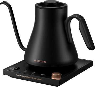 Gooseneck Electric Kettle with 1°F Temperature Control, 0.9 Liter | Fast Heating, Stainless Steel Interior, for Pour