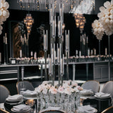 4 Sets 10 Arms Acrylic Candelabra Wedding Centerpiece,33.7Inches Floor Clear Candlesticks Holder with Acrylic Shade