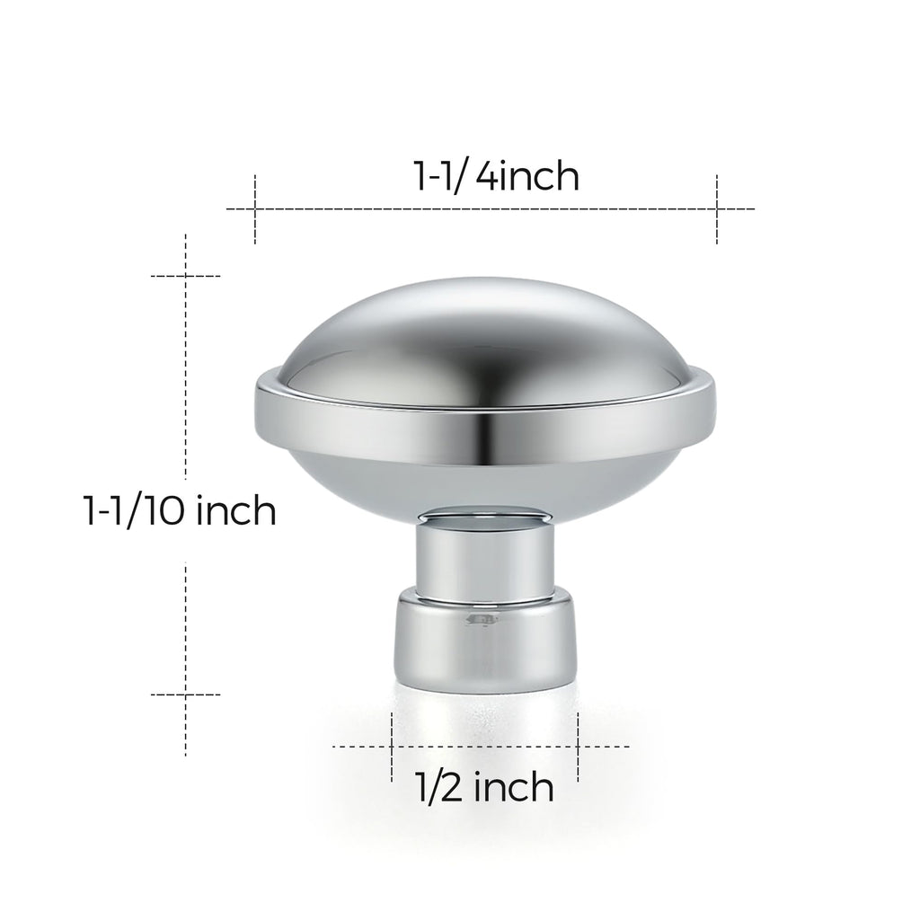 Polished Chrome Kitchen Pulls Cabinet Handles 1-1/4 Inch 15 Pack