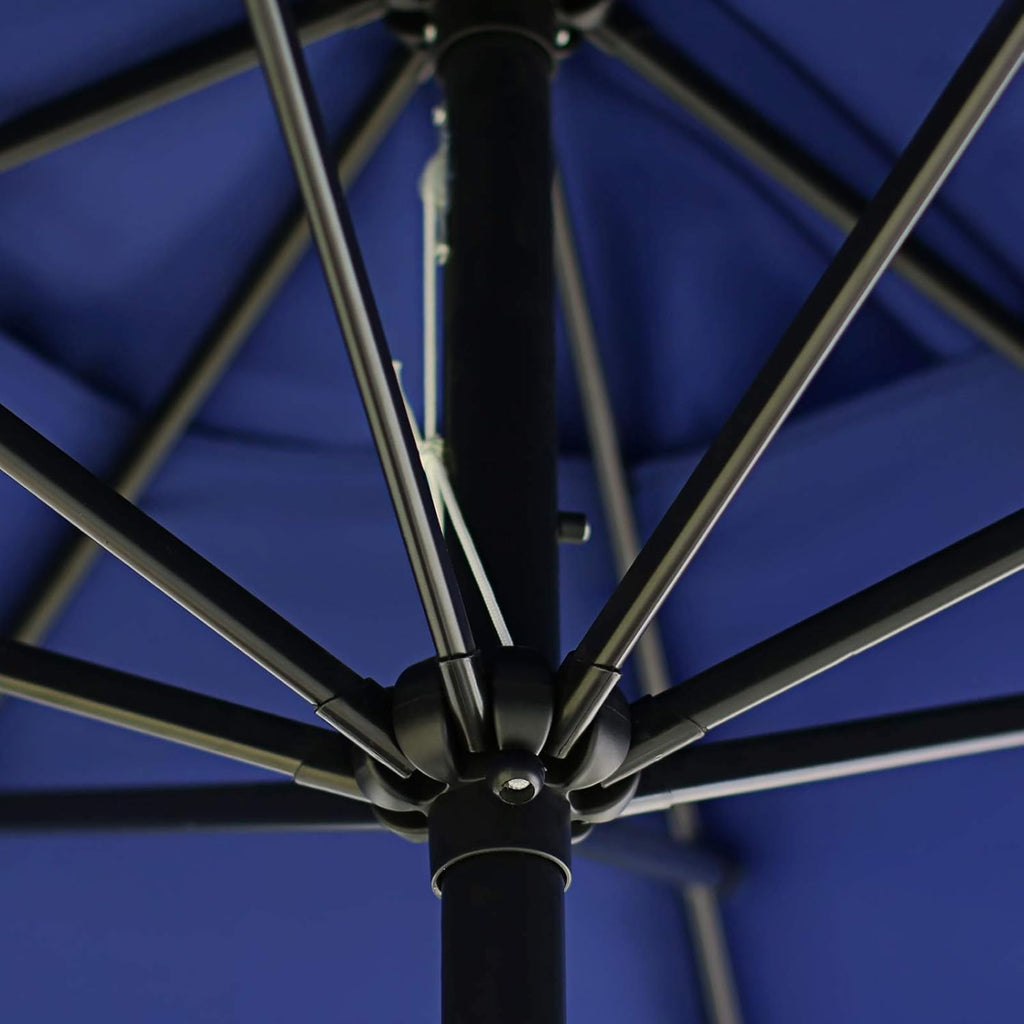 9' Patio Umbrella Outdoor Table Umbrella with 8 Sturdy Ribs (Navy Blue)