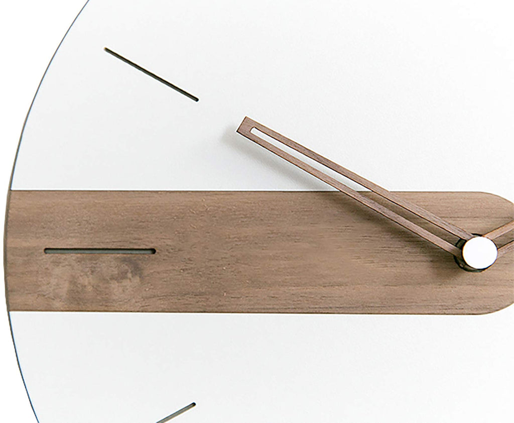 Minimalist Exposed Wood Silent Wall Clock (Numberless)
