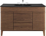 Render 48" Single Bathroom Vanity in Walnut Black