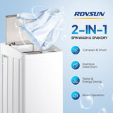1.5CuFt Portable Clothes Dryer and 17.8LBS Full-Automatic Washing Machine Set, Compact Laundry Washer and Dryer Combo