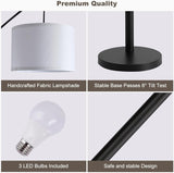 Floor lamp with Remote, 3 Light Arc Floor Lamps, 2400LM Tall Standing Floor Lamps with White Shades