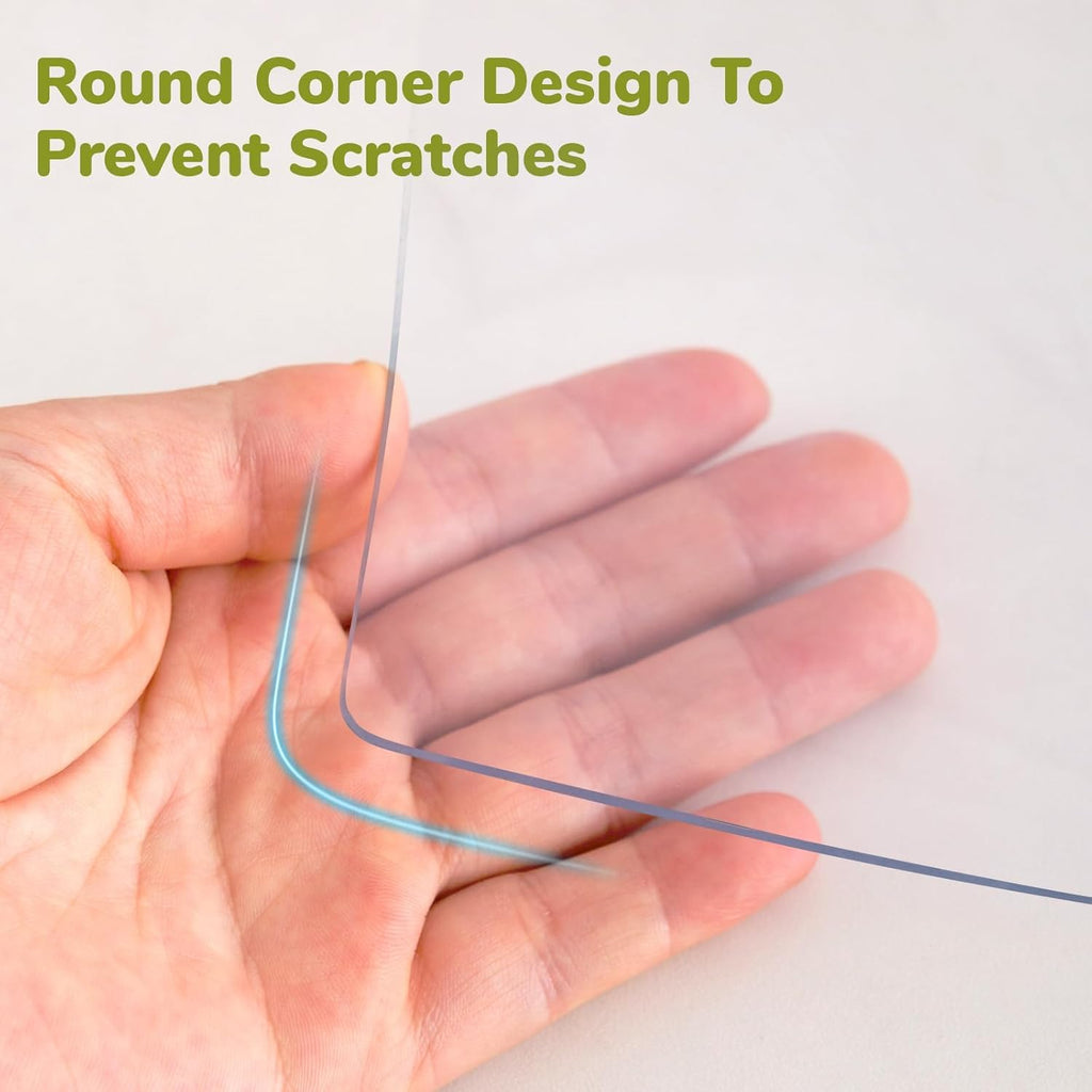 17 x 63 Inch Clear Table Cover Protector, Clear Table Protector, 1.5mm Plastic Table Cover, Vinyl Table Protector
