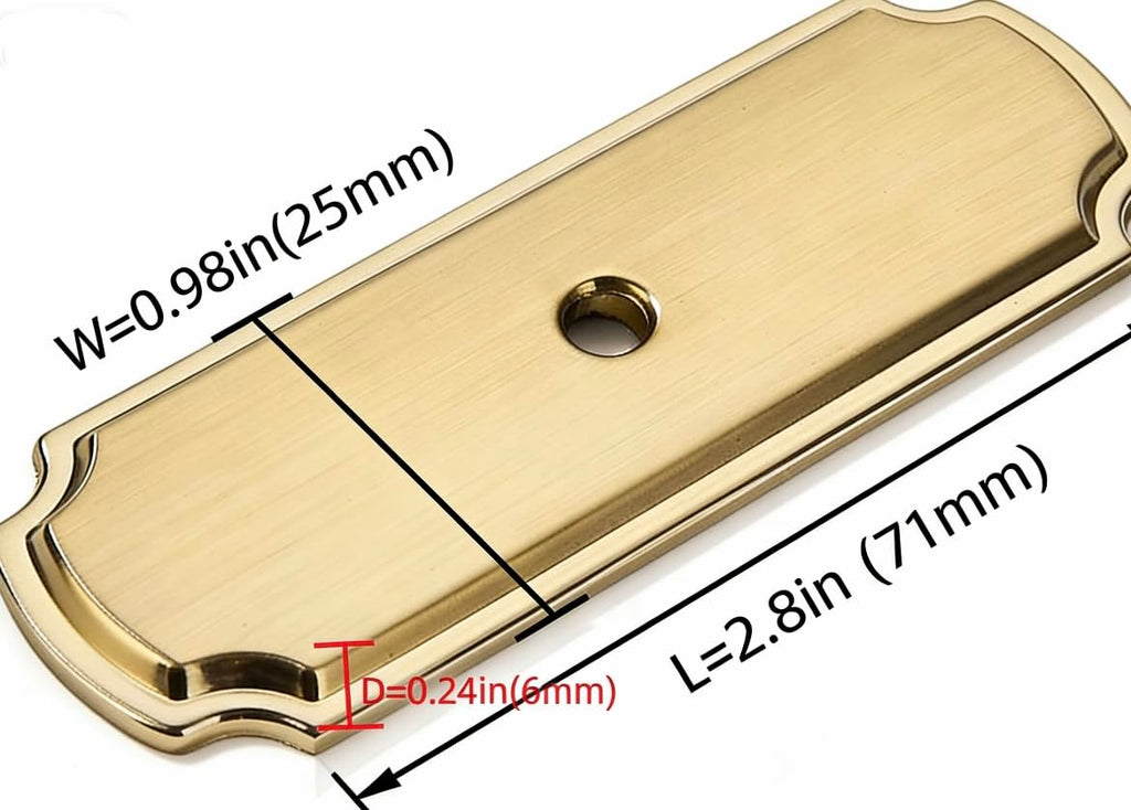 10 Pack Backplate for Cabinet Knobs Champagne Bronze Cabinet Hardware Knob Backplate/Back Plate