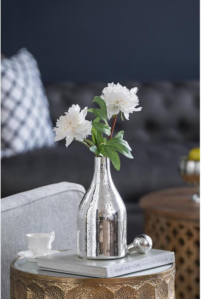 5" x 12" Vintage Style Glass Lidded Jar with Antique Silver Finish, Home Decor Accent, Storage, for Tabletop, Mantel