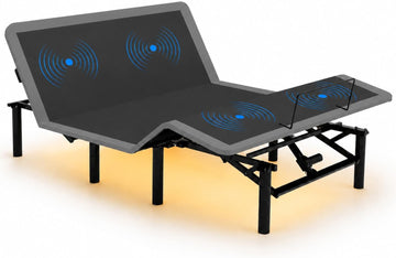 Queen Adjustable Bed Frame Base with Massage and Remote