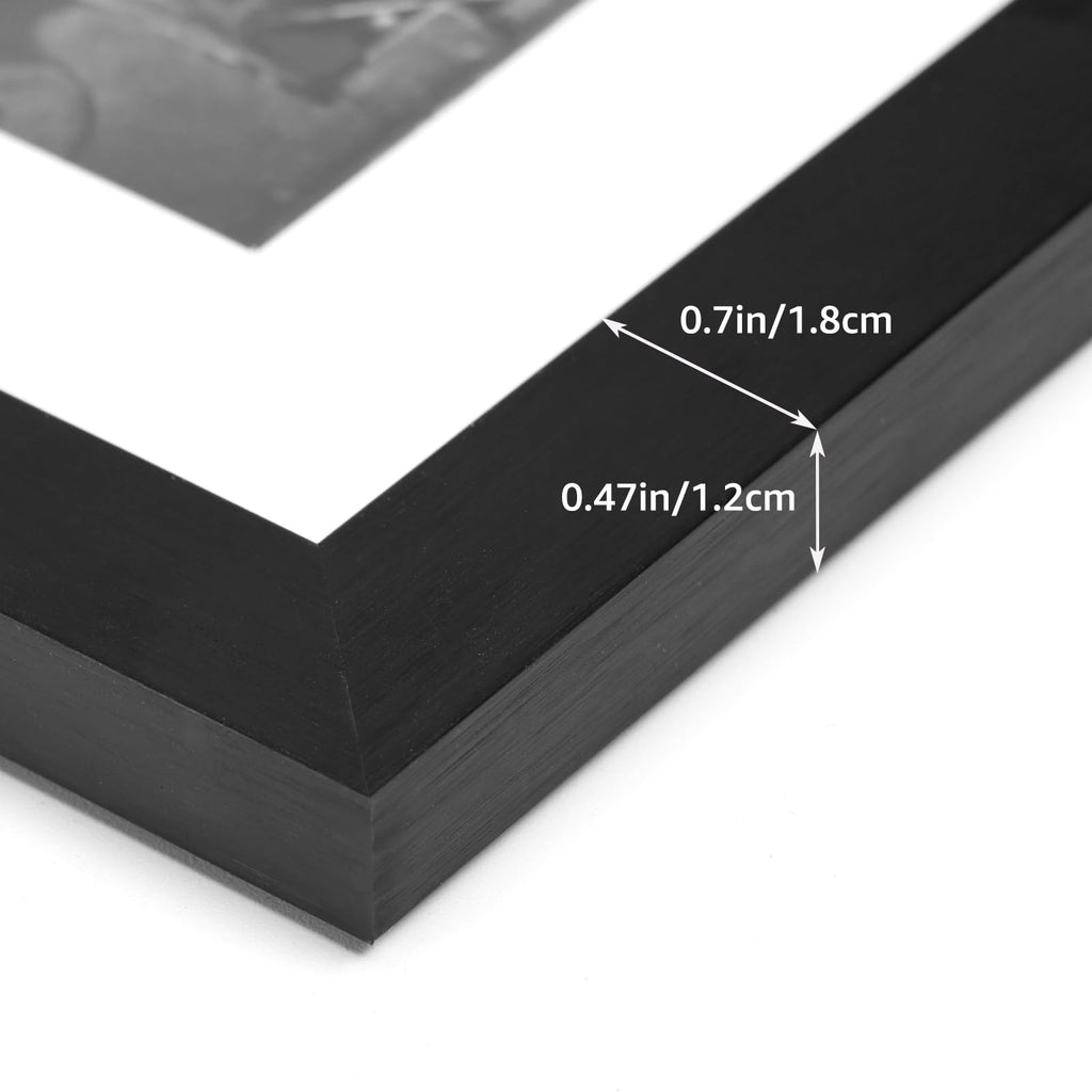 12 Opening Collage Picture Frame 4x6, Black Photo Frame Collage Display Multiple 4 by 6 inch Photos with Mat for Wall