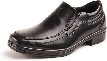 Boys' Wise Slip On Youth Dress Shoes Loafers for Church, Formal, School Uniform / Black