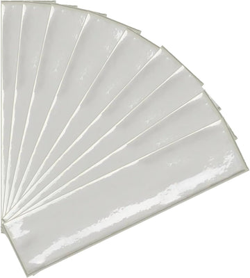 Pure White Glossy Porcelain Subway Zellige Look Tile-2"x8" Wall and Floor, Backsplash , Shower,Fireplace Accent-Great