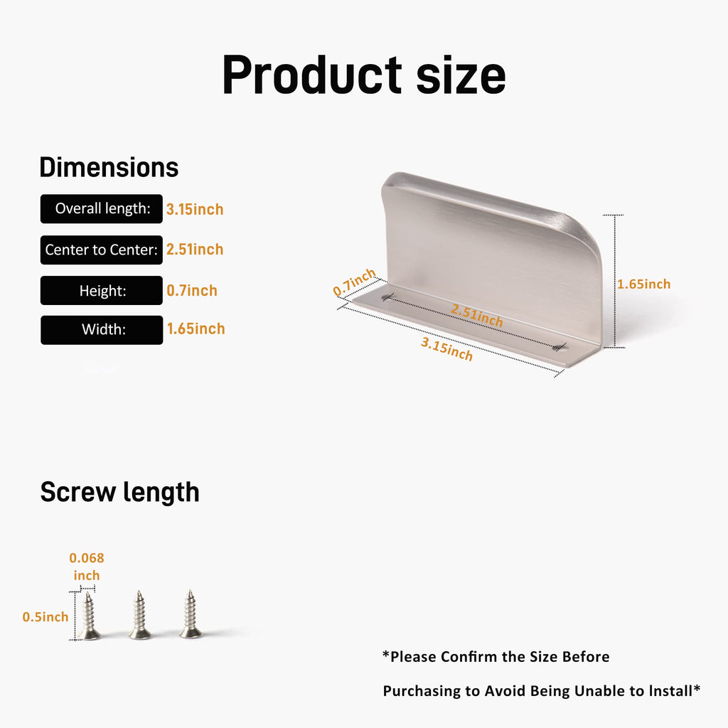 Edge Finger Tab Pulls for cabinets Kitchen Invisible Hardware Concealed Drawer Pull Aluminum Flat Hidden Door Handles