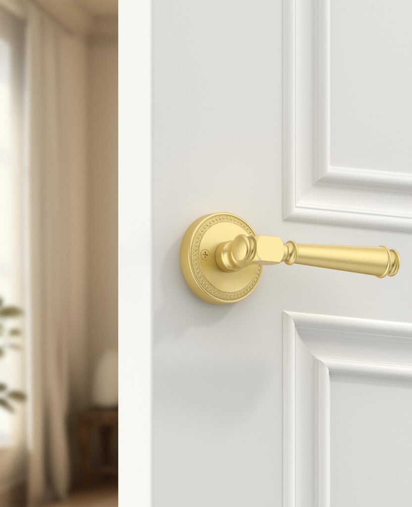 2 Pack Brushed Gold Dummy Interior Door Handles