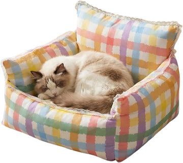 Cat Sofa Bed, Dog Beds for Small Dogs, Cut Pet Couch Bed for Indoor Cats Puppy Kitten (M)