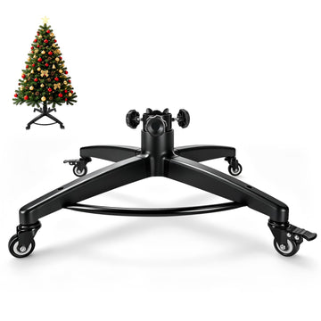 Rolling Christmas Tree Stand on Wheels for Up to 9 FT Artificial Trees