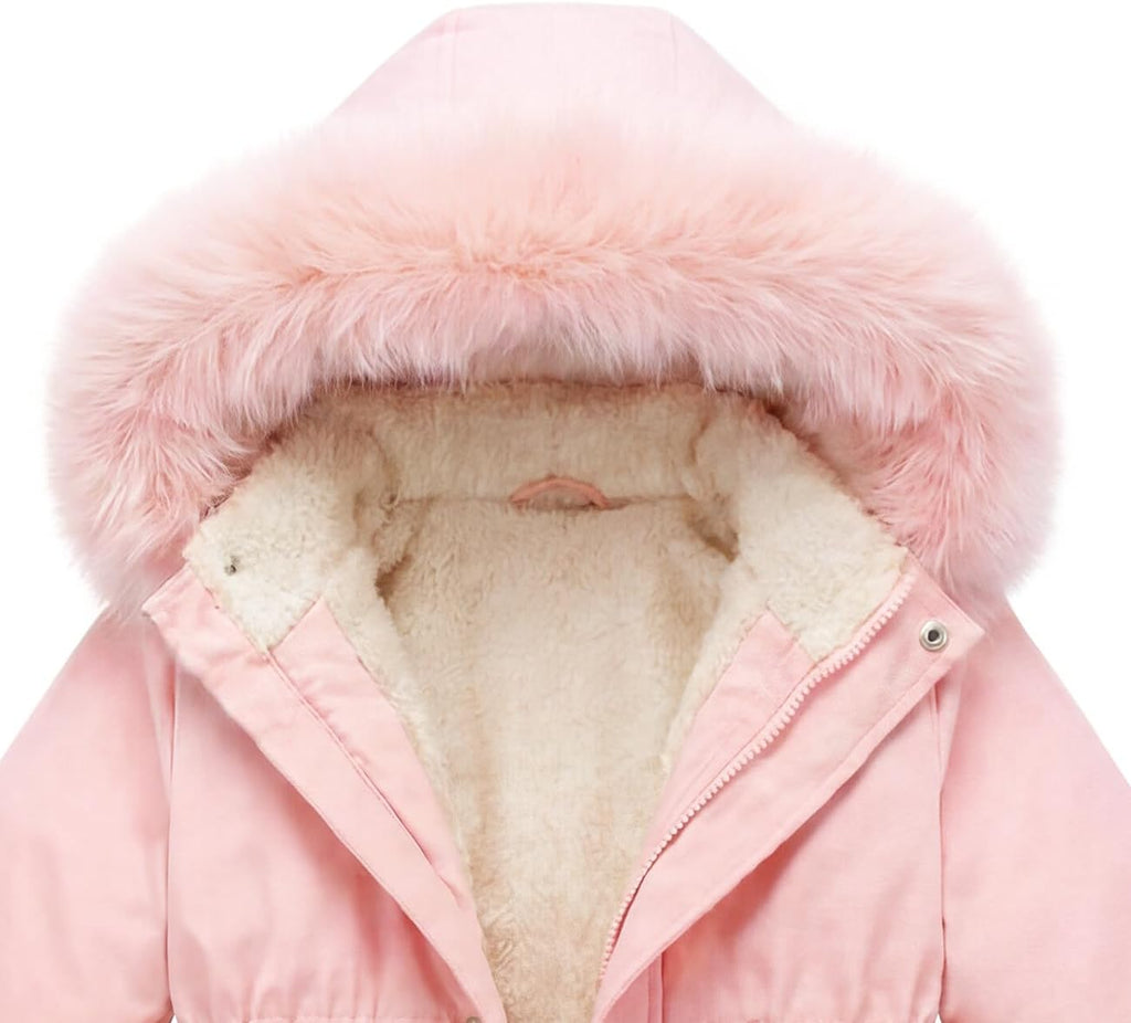 Girl Winter Coat Heavyweight Hooded Puffer Jacket Kid Parka Outwear