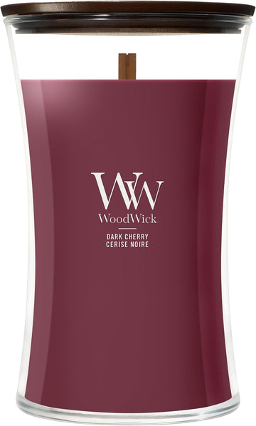 WoodWick Scented Candle | Large Hourglass Candle | Dark Cherry | Perfect Gifts for Women