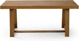 72 Inch Farmhouse Dining Table, Solid Wood Rustic Kitchen Table, Large Wooden Rectangular Dinner Table for Dining