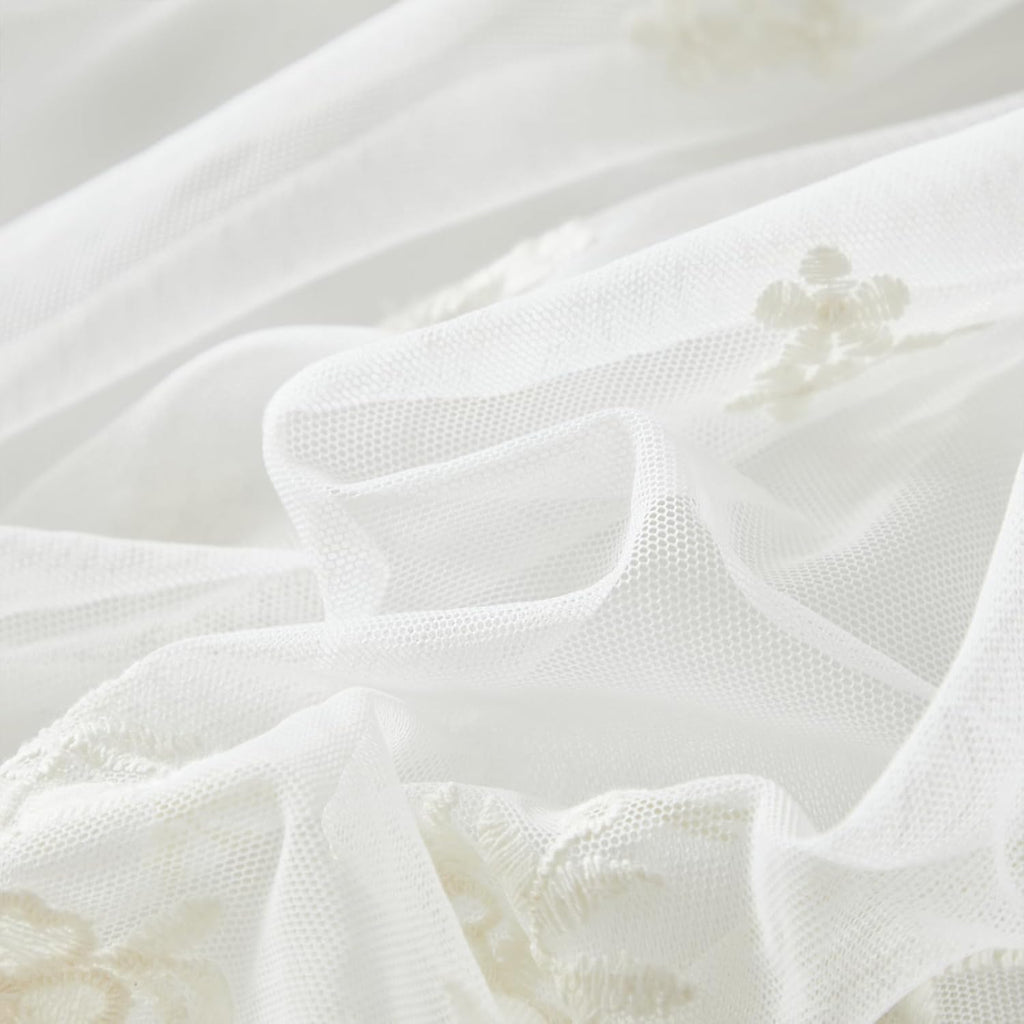 Luxury Ivory White Lace Bed Skirt Queen Size Split Corners Romantic Vintage Girls Bed Cover Dust Ruffle Bed Skirts 18