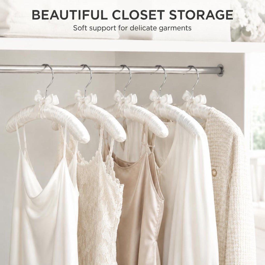 Padded Hangers for Women Clothing Satin Hangers Padded Hanger for Sweaters