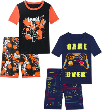 Boys Pajama Set, Piece Cotton Pajamas Short Summer PJs Kids Sleepwear