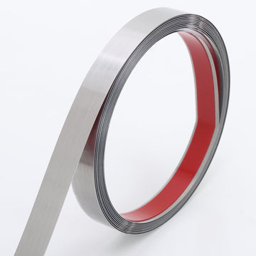 Peel and Stick Metal Molding Trim, Self-Adhesive Stainless Steel for Wall, Fireplace, Mirror Edging and Craft