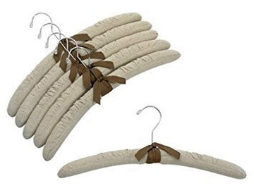 Hangers 17" Linen Padded Hangers w/Chrome Hook