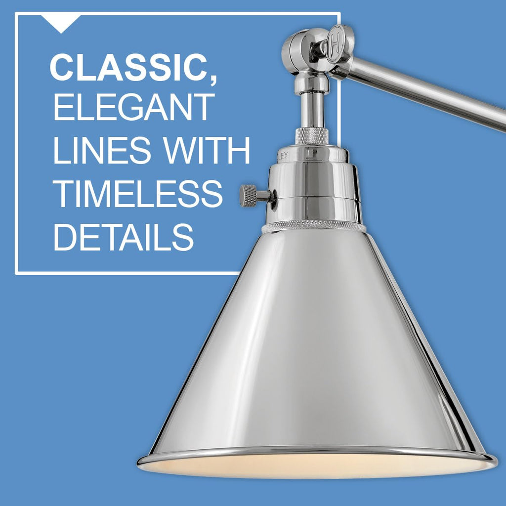 Arti Medium Swing Arm Single Light Wall Sconce, Heritage Brass