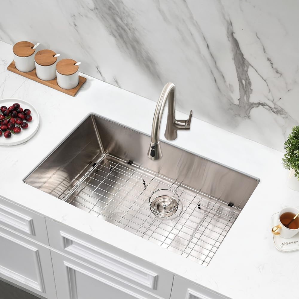 32 Inch Undermount Kitchen Sink Stainless Steel | 32x18 Stainless Steel Kitchen Sink Undermount 16 Gauge Under