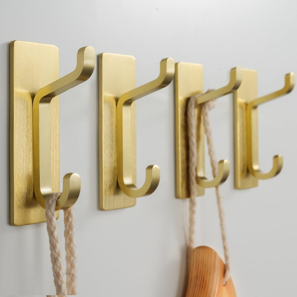 Self Adhesive Wall Hooks for Hanging: Extra Strong 13 LB, Hook for Coat, Towel s, Shower, Kitchen, Wall, Door Hook