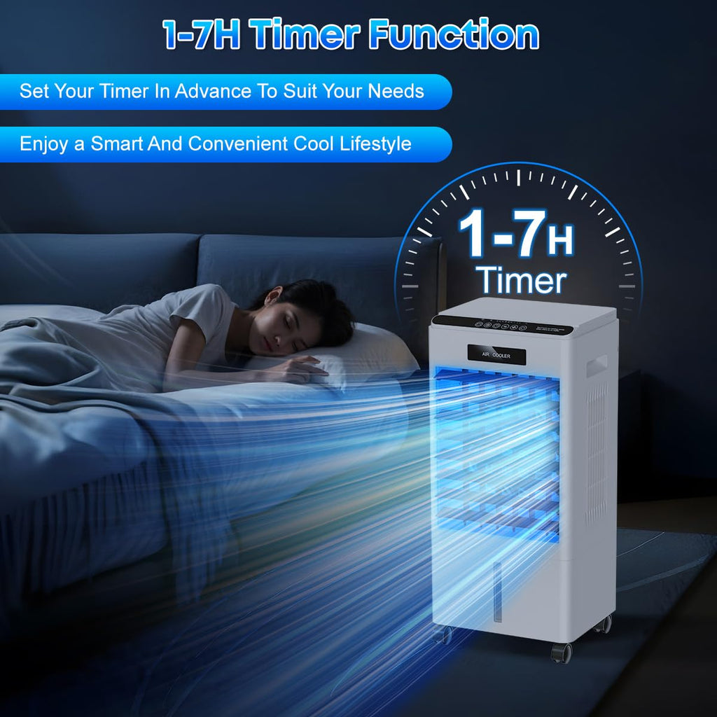 Portable Air Conditioners, 3-in-1 AC Cooling Fan 3 modes 3-Speed with Remote Control & 4 Ice Boxes
