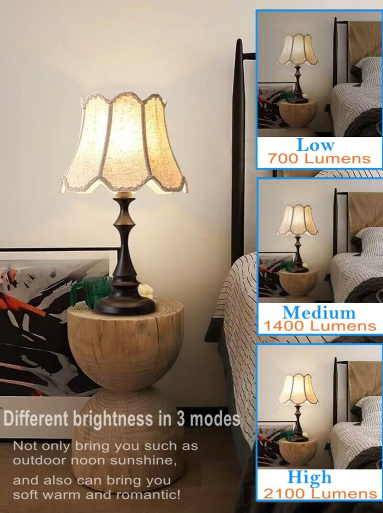 6 Pack 3-Way LED Bulb 50/100/150W, Daylight 5000K E26 A19, 700/1400/2100LM