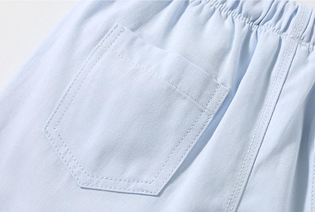 2 Pack Toddler Boys Summer Shorts with Drawstring - Cotton Baby Casual Pull-On Jogger Shorts Active Sports Shorts