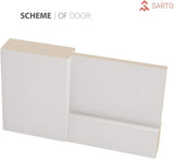 Sliding Closet Bypass Doors 72 x 80 with Hardware | Quadro 4111 White Ash | Sturdy Top Mount Rails M