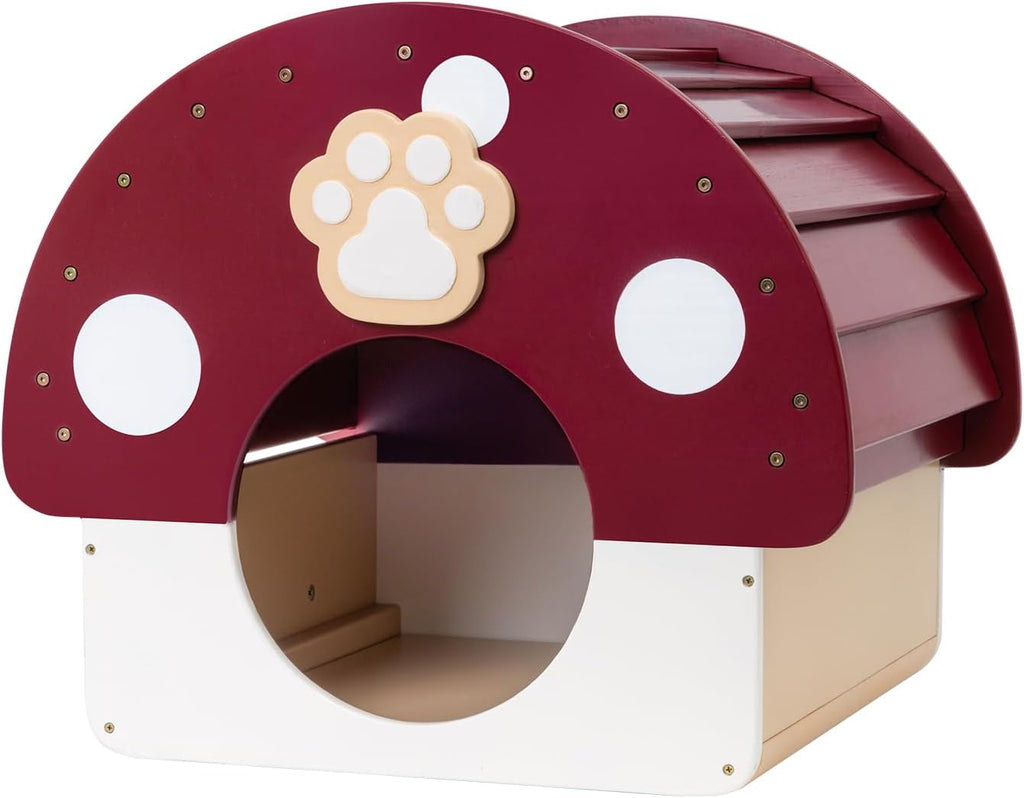 Solid Wood Dog House, Indoor Outdoor Waterproof Pet House